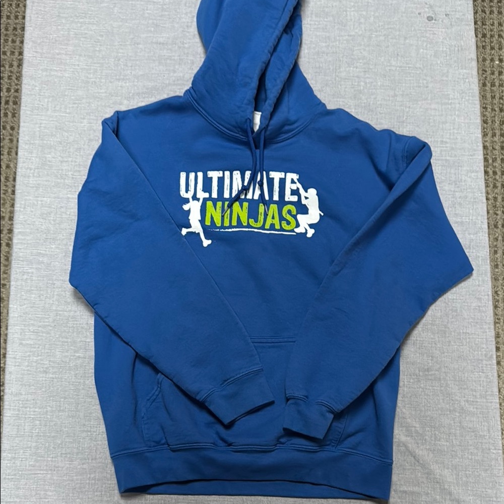 Gildan Blue Hoohie Ultimate Ninjas Graphic